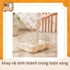 Khay vệ sinh thành trong suốt lượn sóng 